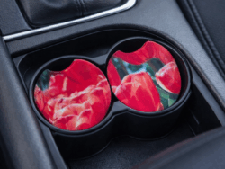 RED TULIP CAR COASTER