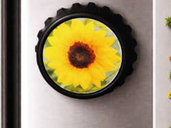 Bottle Opener Fridge Magnet Round