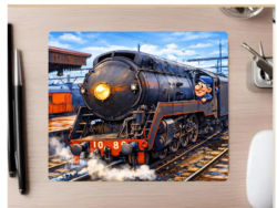 BLACK TRAIN MOUSEPAD