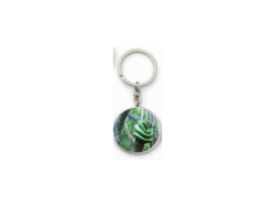 Green Snake Round Keyring