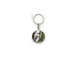 Fluffy Kookaburra Round Keyring