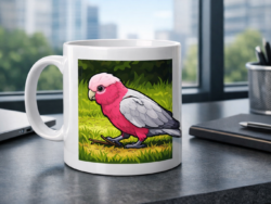 Pink Galah Cartoon Mug